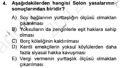 Siyasi Düşünceler Tarihi 2012-2013 Ara Sınav - 4. soru
