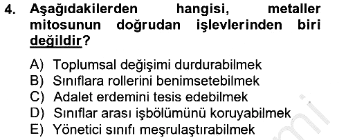 Siyasi Düşünceler Tarihi 2013-2014 Ara Sınav - 4. soru