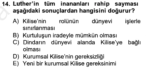 Siyasi Düşünceler Tarihi 2013-2014 Ara Sınav - 14. soru