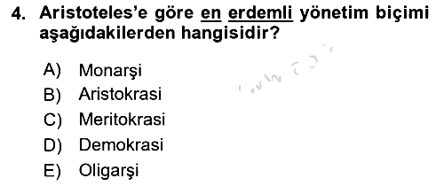 Siyasi Düşünceler Tarihi 2021-2022 Ara Sınav - 4. soru