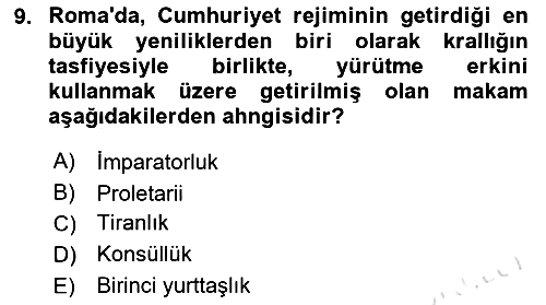 Siyasi Düşünceler Tarihi 2025-2026 Ara Sınav - 9. soru