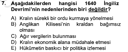 Siyasi Düşünceler Tarihi 2013-2014 Dönem Sonu Sınavı - 7. soru