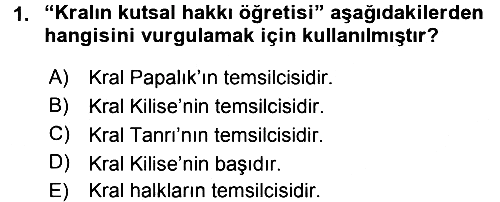 Siyasi Düşünceler Tarihi 2017-2018 Dönem Sonu Sınavı - 1. soru
