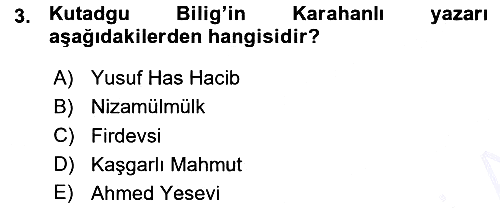 Türk İdare Tarihi 2015-2016 Ara Sınav - 3. soru