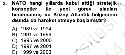 Uluslararası Örgütler 2013-2014 Dönem Sonu Sınavı - 3. soru