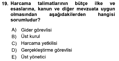 Yerel Yönetimler 2023-2024 Ara Sınav - 19. soru