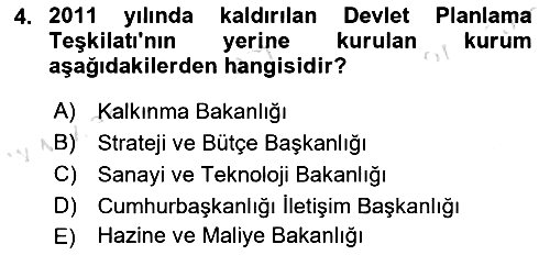 Yönetim Bilimi 1 2023-2024 Yaz Okulu Sınavı - 4. soru