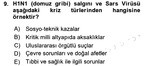 Yönetim Bilimi 2 2016-2017 Dönem Sonu Sınavı - 9. soru