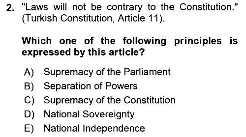 Constitutional Law 2023-2024 Ara Sınav - 2. soru