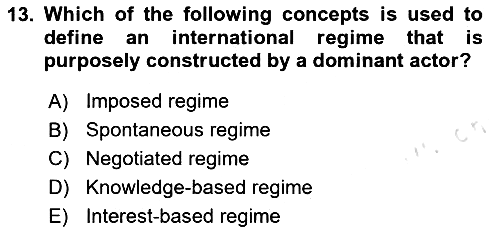 International Organization And Global Governance 2024-2025 Ara Sınav - 13. soru