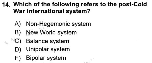 International Organization And Global Governance 2022-2023 Dönem Sonu Sınavı - 14. soru
