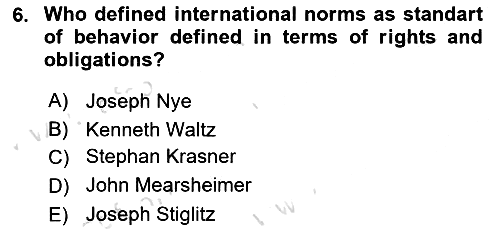 Introduction to International Relations 2022-2023 Yaz Okulu Sınavı - 6. soru