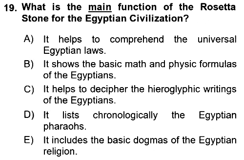 Introduction to World Civilization 2018-2019 Ara Sınav - 19. soru