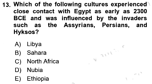 Introduction to World Civilization 2019-2020 Ara Sınav - 13. soru