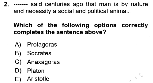 Political Science 2021-2022 Ara Sınav - 2. soru