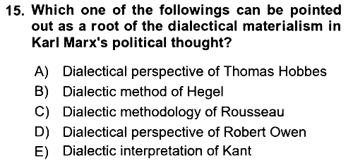 Political Thought 2023-2024 Dönem Sonu Sınavı - 15. soru