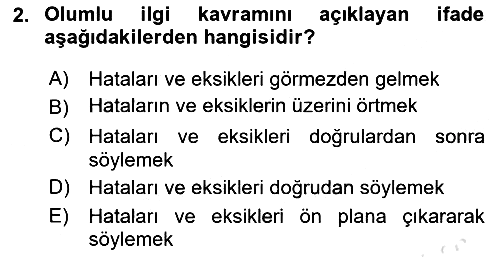 Etkili İletişim Teknikleri 2023-2024 Ara Sınav - 2. soru