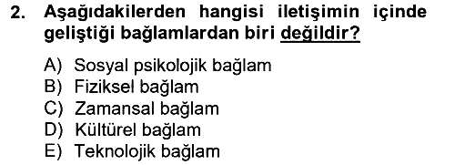 Görüşme Teknikleri 2012-2013 Ara Sınav - 2. soru