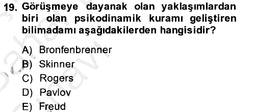 Görüşme Teknikleri 2014-2015 Ara Sınav - 19. soru