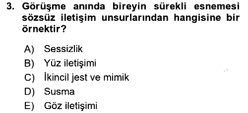 Görüşme Teknikleri 2016-2017 Ara Sınav - 3. soru