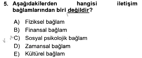 Görüşme Teknikleri 2016-2017 Ara Sınav - 5. soru