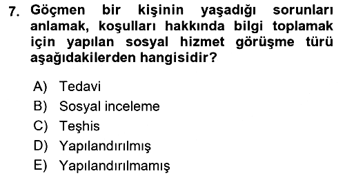 Görüşme Teknikleri 2018-2019 Ara Sınav - 7. soru
