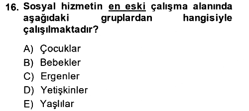 Görüşme Teknikleri 2013-2014 Dönem Sonu Sınavı - 16. soru