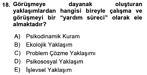 Görüşme Teknikleri 2020-2021 Yaz Okulu Sınavı - 18. soru