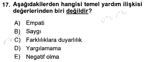Görüşme Teknikleri 2025-2026 Ara Sınav - 17. soru
