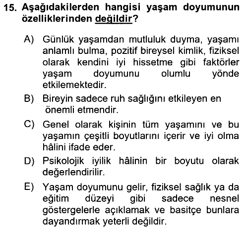 Gruplarla Sosyal Hizmet 2021-2022 Ara Sınav - 15. soru