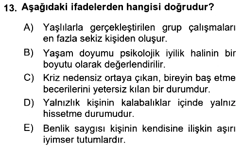 Gruplarla Sosyal Hizmet 2022-2023 Ara Sınav - 13. soru