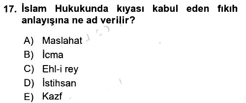 Hukukun Temel Kavramları 2019-2020 Ara Sınav - 17. soru