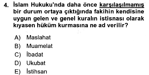 Hukukun Temel Kavramları 2018-2019 Dönem Sonu Sınavı - 4. soru