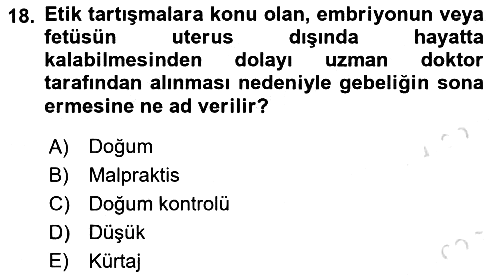 İnsan Davranışı Ve Sosyal Çevre 1 2021-2022 Dönem Sonu Sınavı - 18. soru
