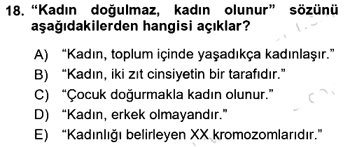 İnsan Davranışı Ve Sosyal Çevre 2 2023-2024 Ara Sınav - 18. soru