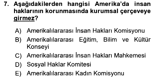 İnsan Hakları Ve Kamu Özgürlükleri 2017-2018 Dönem Sonu Sınavı - 7. soru
