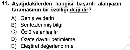 Sosyal Bilimlerde Araştırma Yöntemleri 2012-2013 Ara Sınav - 11. soru