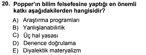 Sosyal Bilimlerde Araştırma Yöntemleri 2012-2013 Ara Sınav - 20. soru