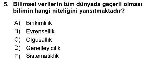 Sosyal Bilimlerde Araştırma Yöntemleri 2021-2022 Ara Sınav - 5. soru
