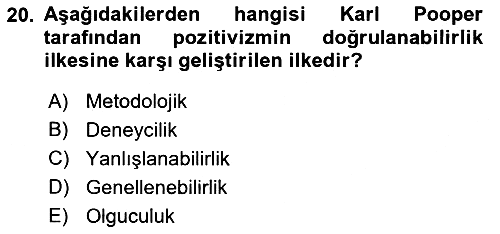 Sosyal Bilimlerde Araştırma Yöntemleri 2022-2023 Ara Sınav - 20. soru