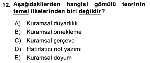 Sosyal Bilimlerde Araştırma Yöntemleri 2024-2025 Ara Sınav - 12. soru