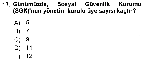 Sosyal Güvenlik 2023-2024 Ara Sınav - 13. soru