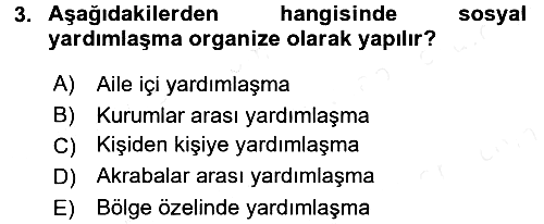 Sosyal Güvenlik 2015-2016 Tek Ders Sınavı - 3. soru