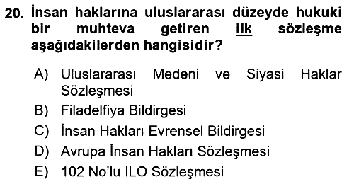 Sosyal Güvenlik 2024-2025 Yaz Okulu Sınavı - 20. soru