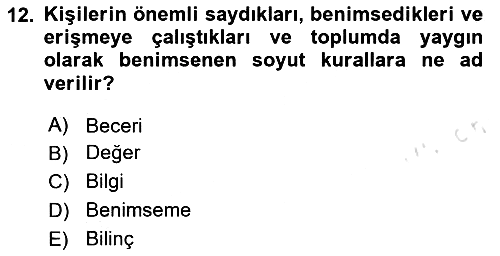 Sosyal Hizmet Etiği 2025-2026 Ara Sınav - 12. soru