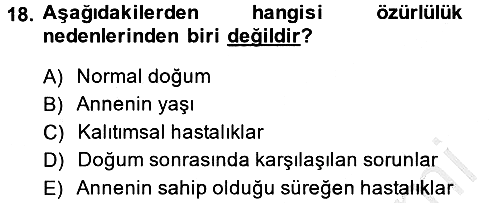 Sosyal Hizmet Kuruluşları 2013-2014 Ara Sınav - 18. soru