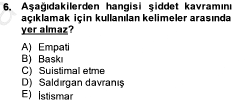 Sosyal Hizmet Kuruluşları 2014-2015 Ara Sınav - 6. soru