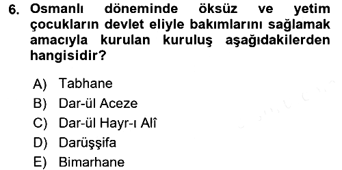 Sosyal Hizmet Kuruluşları 2015-2016 Ara Sınav - 6. soru