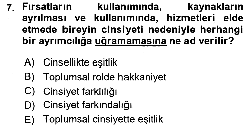 Sosyal Hizmet Kuruluşları 2016-2017 Ara Sınav - 7. soru
