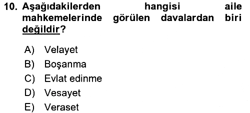 Sosyal Hizmet Kuruluşları 2016-2017 Ara Sınav - 10. soru